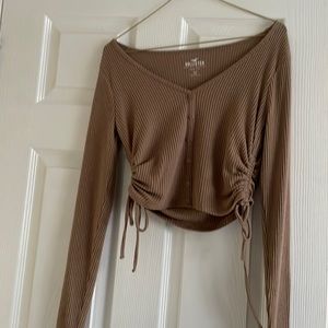 Hollister Cinched Button Baby Tee